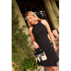 Vestido Midi de Alfaiataria - 17473 - Dominique por Fátima Abrahão | Elegante e atemporal