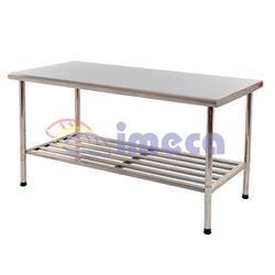 Mesa Inox 190 x 70 CM Prateleira Gradeada - Imeca - Dom Pedro Refrigeração