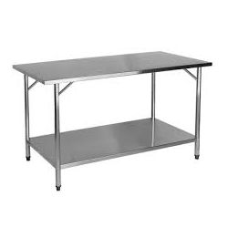 Mesa Inox 150 x 70 CM Prateleira Lisa - Fritomaq - Dom Pedro Refrigeração