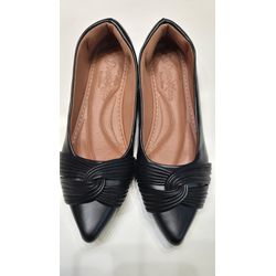 Sapatilha Preta Laço cruzado - DONAMOCA