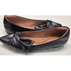 Sapatilha Preta com Laço - DONAMOCA