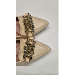 Sapatilha Creme com Corrente - DONAMOCA