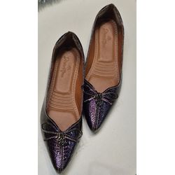 Sapatilha Roxa Brilhante - DONAMOCA