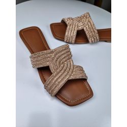 Rasteira Strass Nude - DONAMOCA