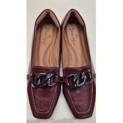 Sapatilha Marsala fivela em corrente - DONAMOCA