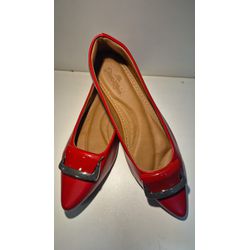 Sapatilha Vermelha com Fivela - DONAMOCA