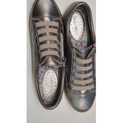 Sapatenis Prata Velho Zíper e Elástico - DONAMOCA