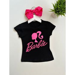 T-shirt Barbie Bordada - Dondokinha Kids