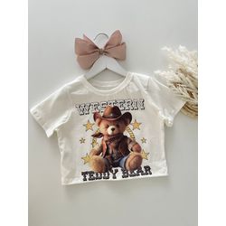 T-shirt Cropped Teed Bear Off White - Dondokinha Kids