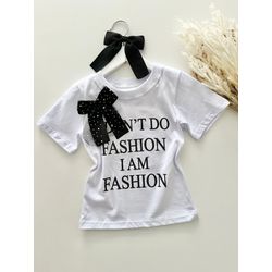 T-shirt Fashion Branca - Dondokinha Kids