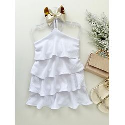 Vestido Moana Branco - Dondokinha Kids