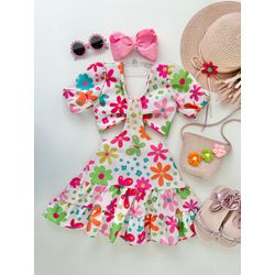 Vestido Nicole Branco - Dondokinha Kids