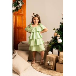 Vestido Pétala Verde - Dondokinha Kids