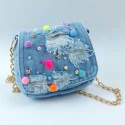 Bolsa Jeans Pequena - Doninha Laços