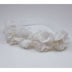 Faixa Flor Organza - Doninha Laços