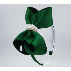 Tiara Max Laço Chuva de Pérolas G - Doninha Laços