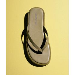 Tamanco Verde Camurça Flatform Flip Flop TIG - Donna Lu