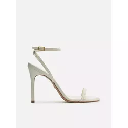 Sandália Arezzo Branca Salto Alto Fino Minimal - Donna Lu