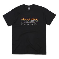 Camiseta Thrasher Scorched Black - 3179 - DREAMS SKATESHOP