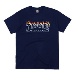 Camiseta Thrasher Scorched Navy - 3179 - DREAMS SKATESHOP