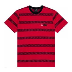 Camiseta HUF x Spitfire Striped Knit Red - 3051 - DREAMS SKATESHOP