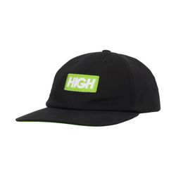 6 Panel High Logo Black Green - 3905 - DREAMS SKATESHOP