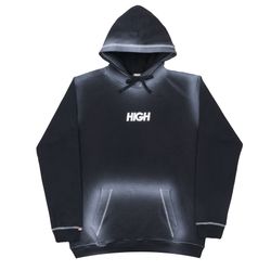 Bleached Hoodie High Logo Black - 4726 - DREAMS SKATESHOP