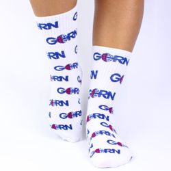 Meias Su;py Cano Alto Ggrn Logo White - 5554 - DREAMS SKATESHOP