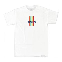 Camiseta Sigilo Colors Stripes Branco - 3419 - DREAMS SKATESHOP