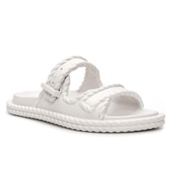 Sandália Birken Feminina Detalhes Corda Garoa Off ... - DROP FIT