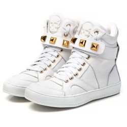 Tênis Sneaker Couro Legitimo Branco - REF: 10100 -... - DROP FIT