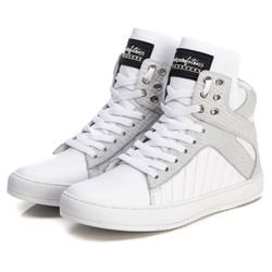Tênis Sneaker Couro Legitimo Branco - REF: 20100 -... - DROP FIT