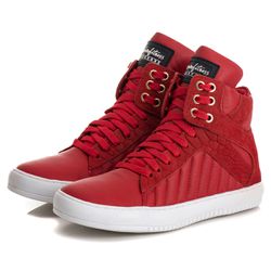 Tênis Sneaker Couro Legitimo Vermelho - REF: 20100... - DROP FIT