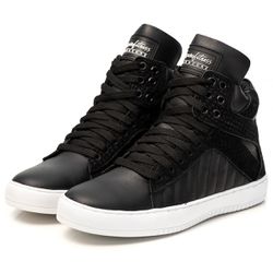 Tênis Sneaker Couro Legitimo Preto - REF: 20100 - ... - DROP FIT