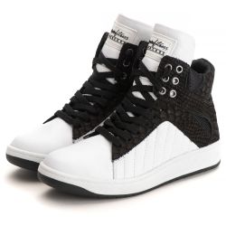 Tênis Sneaker Couro Legitimo Branco/Preto - REF: 2... - DROP FIT