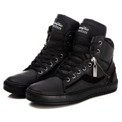 Tênis Sneaker Couro Legitimo Preto - REF: 20500 - ... - DROP FIT