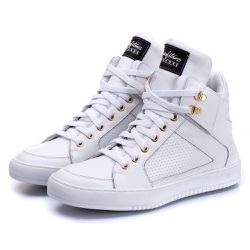 Tênis Sneaker Couro Legitimo Branco - REF: 50130 -... - DROP FIT