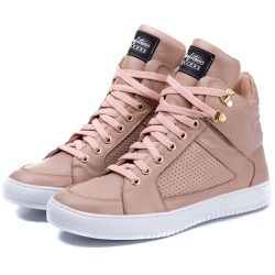 Tênis Sneaker Couro Legitimo Rose - REF: 50130 - 5... - DROP FIT