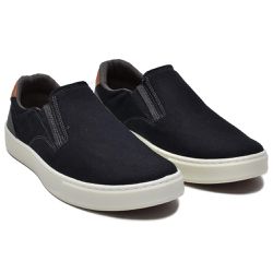 Sapatênis Slip-On Casual Masculino Preto - Ref: 10... - DROP FIT