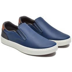 Sapatênis Slip-On Casual Masculino Azul - Ref: 100... - DROP FIT