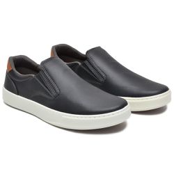 Sapatênis Slip-On Casual Masculino Preto - Ref: 10... - DROP FIT