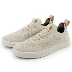Tênis Masculino Casual Meia Bege - Ref: 7000 - 70... - DROP FIT