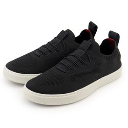 Tênis Masculino Casual Meia Preto - Ref: 7000 - 70... - DROP FIT
