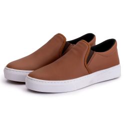 Tênis Casual Slip-On Feminino Caramelo - Ref: 8401... - DROP FIT