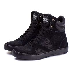 Tênis Sneaker Couro Legitimo Preto - REF: 10300 - ... - DROP FIT