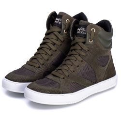 Tênis Sneaker Couro Legitimo Verde - REF: 10300 - ... - DROP FIT