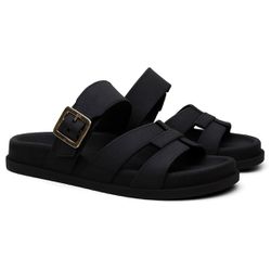 Sandália Feminina Casual C/ Ajuste Lateral - Preto... - LORENZZO LOPEZ DROPSHIPPING