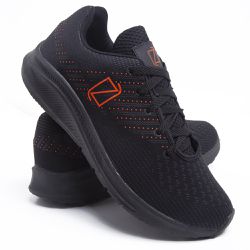 Tênis Sport Run Masculino Preto/Laranja - FAST - F... - LORENZZO LOPEZ DROPSHIPPING