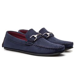 Mocassim Masculino Fivela - Azul - MOCFVAZL - Drop no Brasil