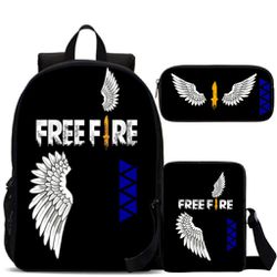 Kit Mochila Simples - FREE FIRE - Drop no Brasil